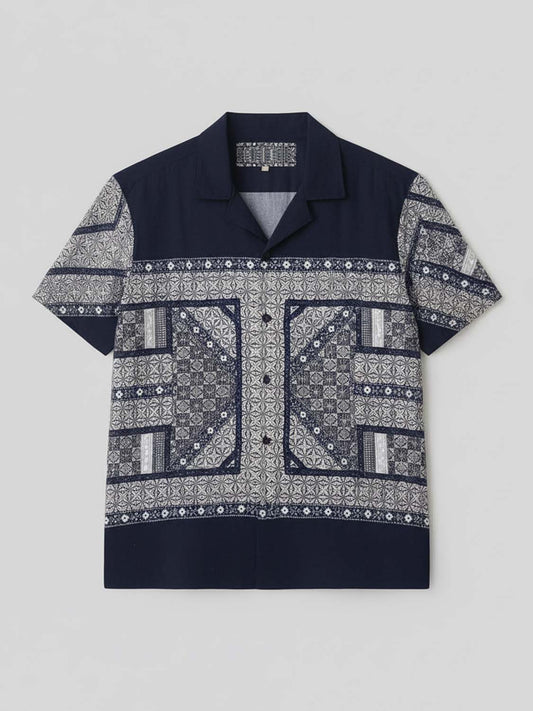 BLUE TERRAZO SHIRT