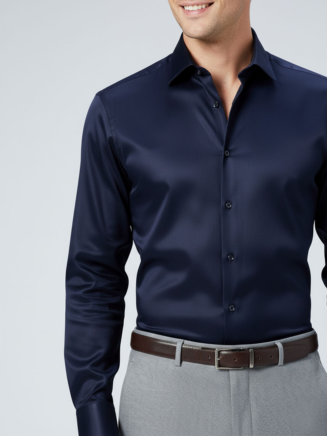Classic Navy Dress Shirt