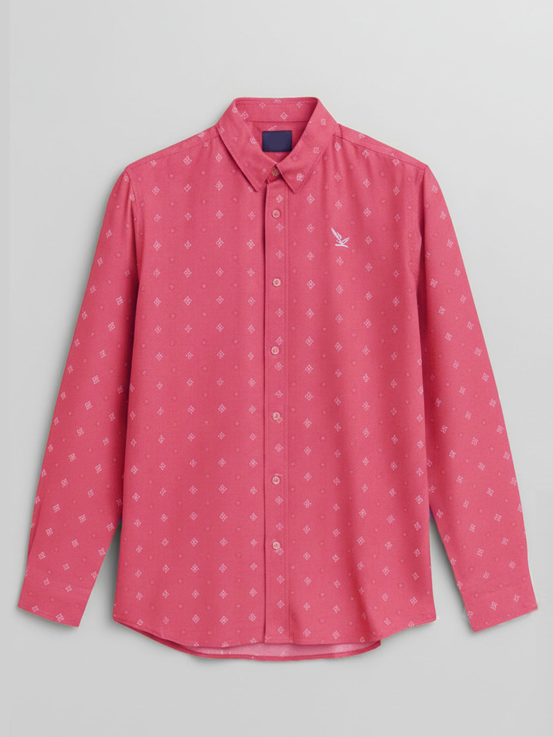 Coral Diamante Printed Shirt