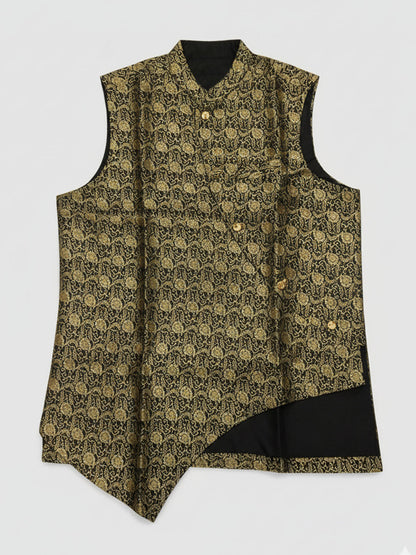 Golden Weave Party Waistcoat