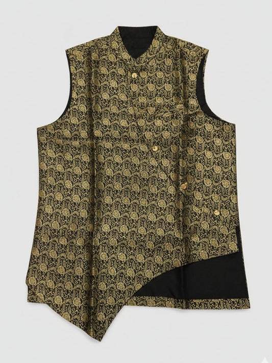 Golden Weave Party Waistcoat