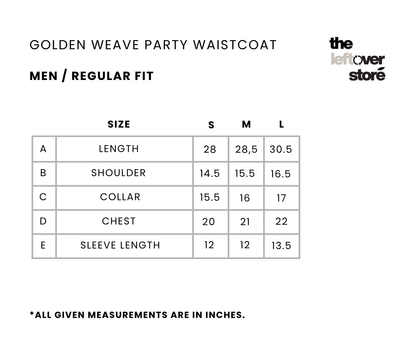 Golden Weave Party Waistcoat