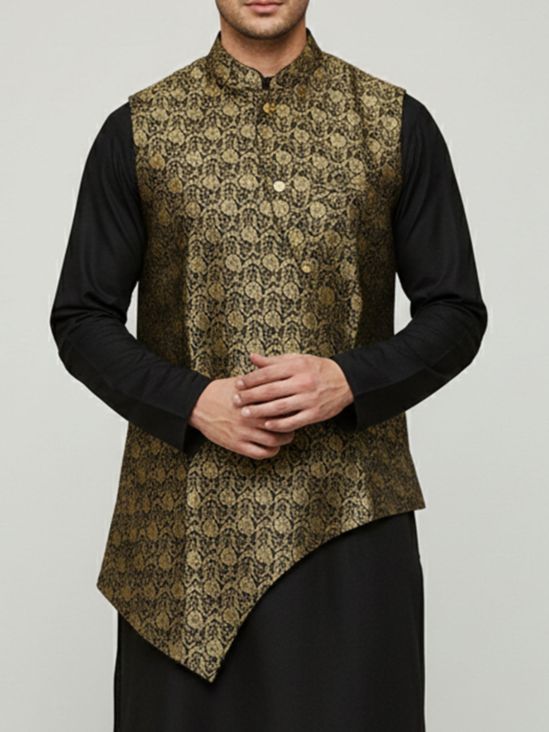 Golden Weave Party Waistcoat
