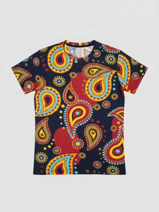 Multi-Hued Paisley Tee