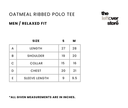 Oatmeal Ribbed Polo Tee
