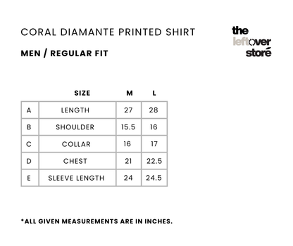 Coral Diamante Printed Shirt