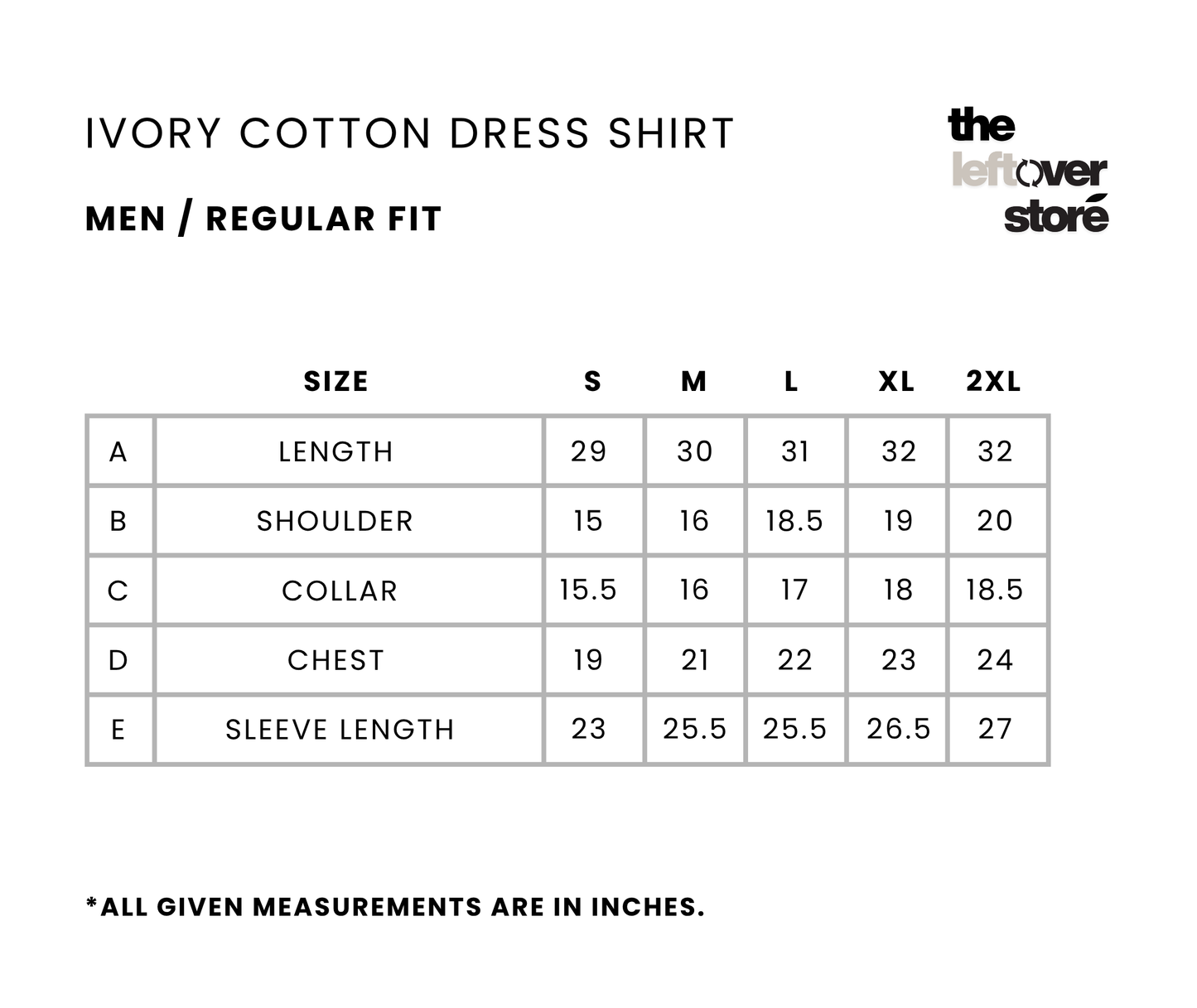 Ivory Cotton Dress Shirt