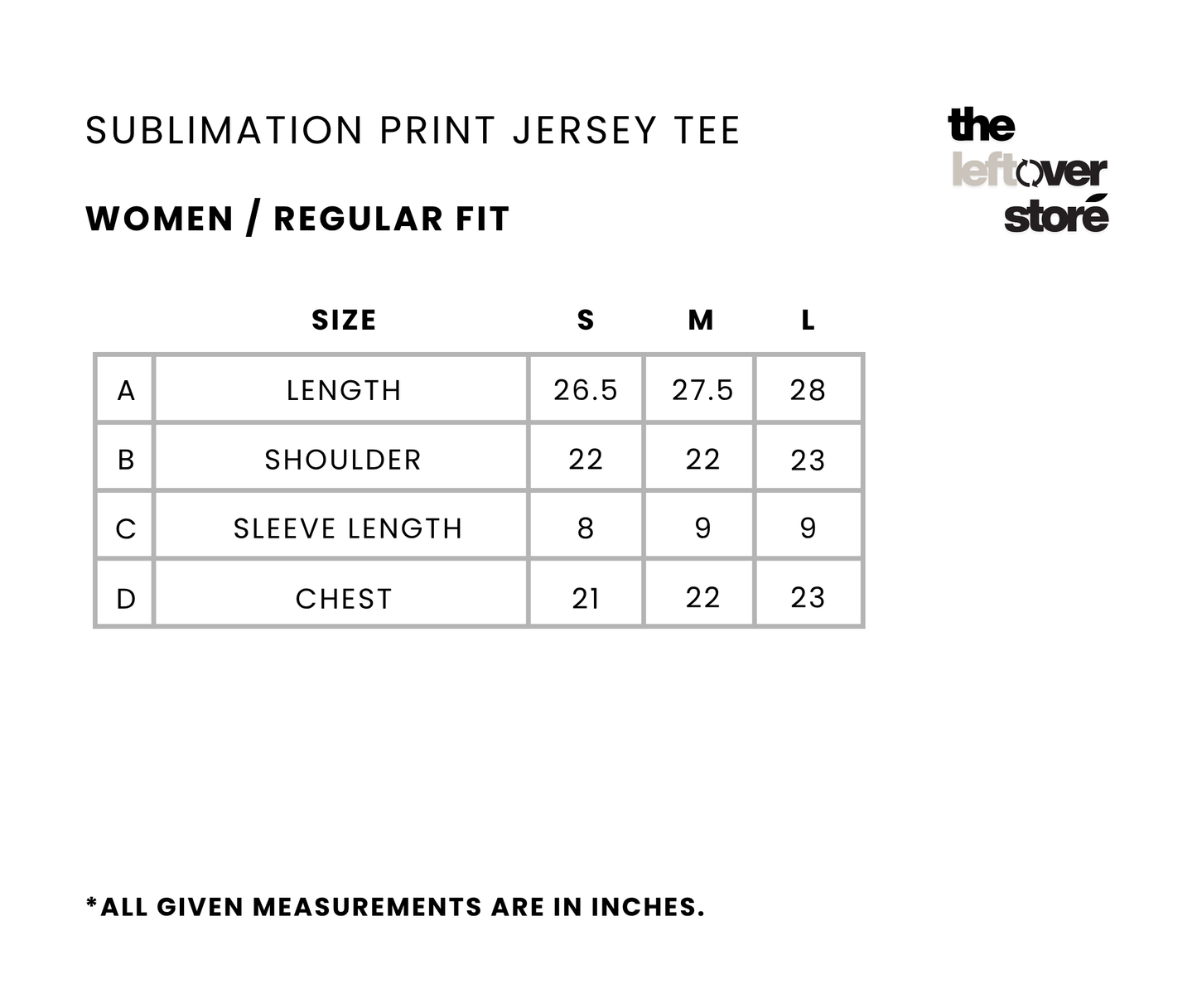 Sublimation Printed Jersey Tee