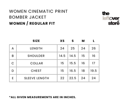 Women's Cinematic Print Bomber Jacket