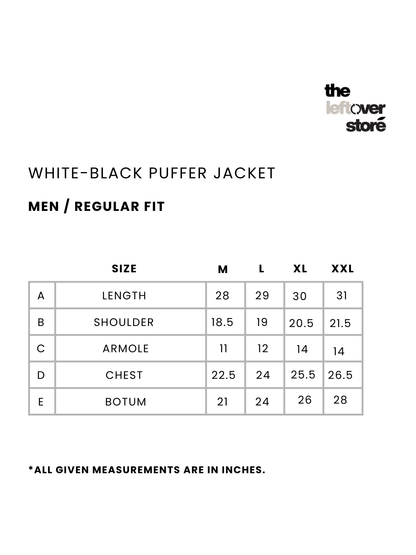 White-Black Puffer Jacket