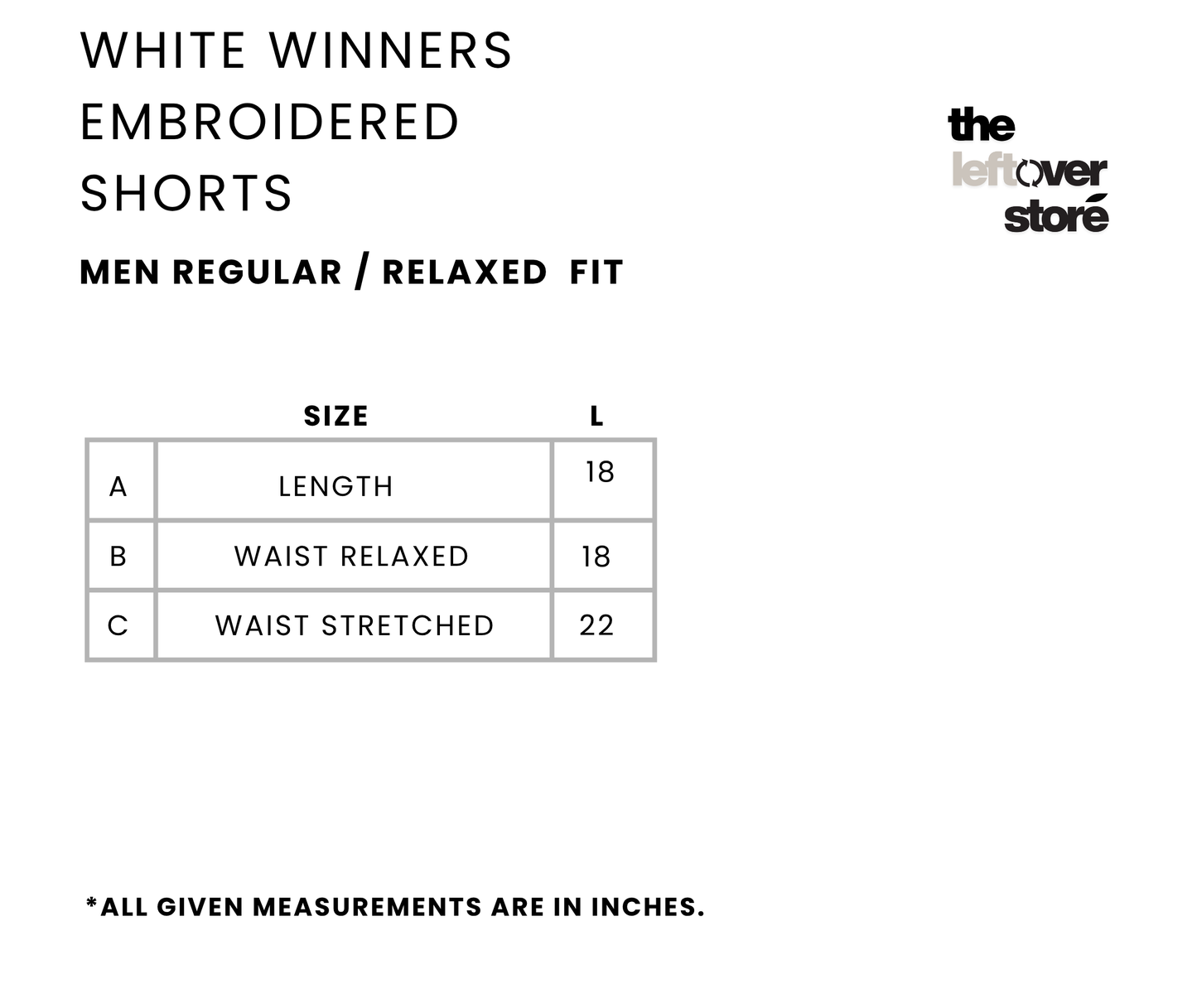 White Winners Embroidered Shorts