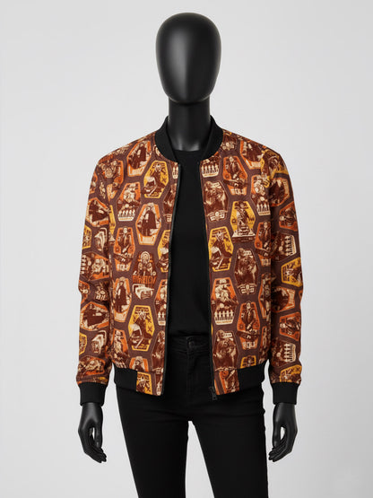 Women's Cinematic Print Bomber Jacket