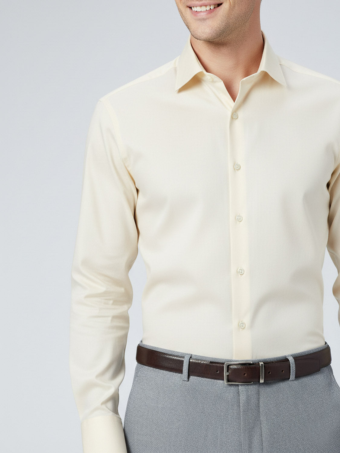 Ivory Cotton Dress Shirt