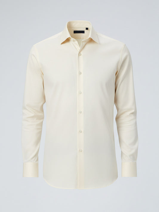 Ivory Cotton Dress Shirt