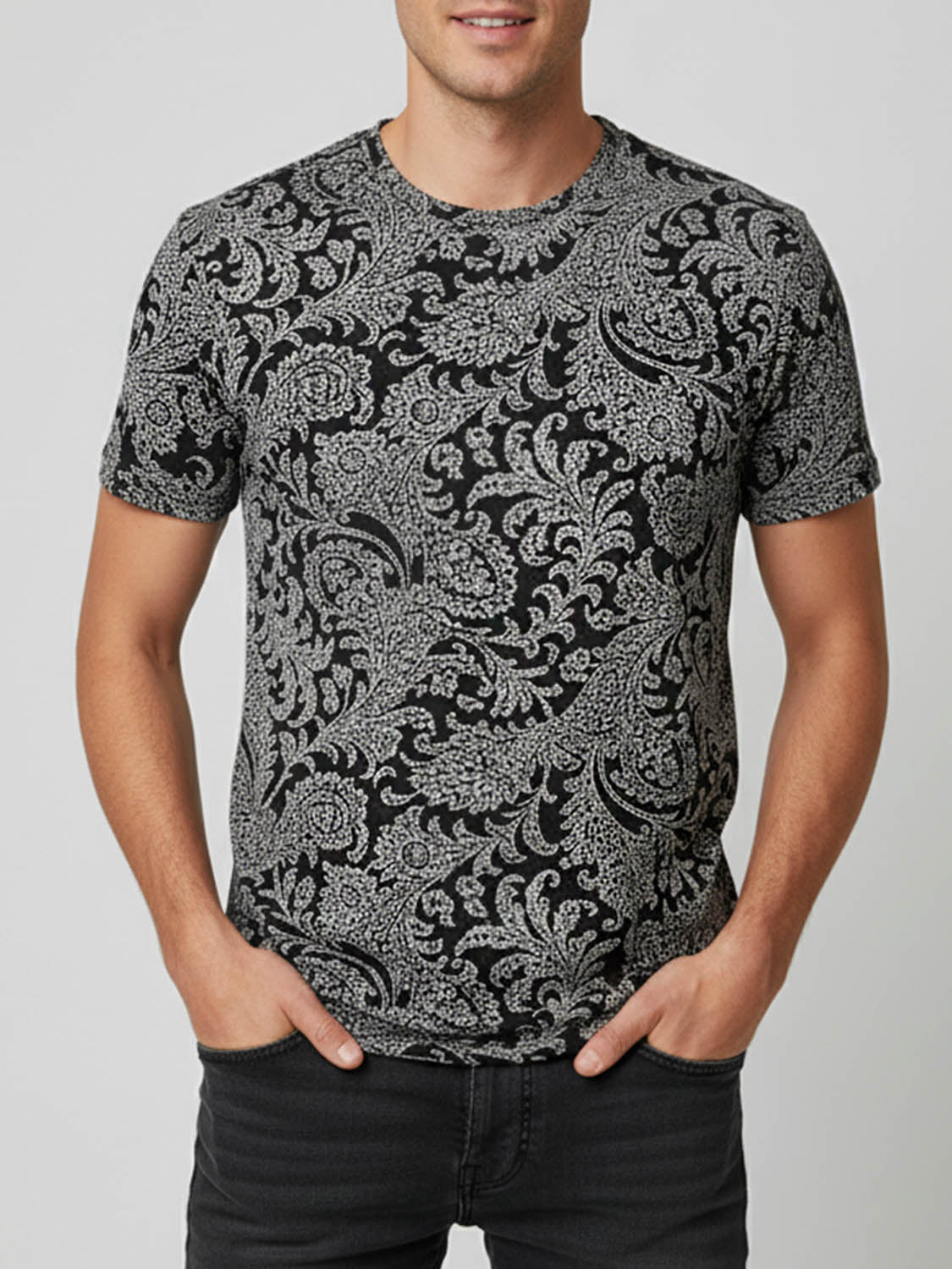 Monochrome Paisley Tee