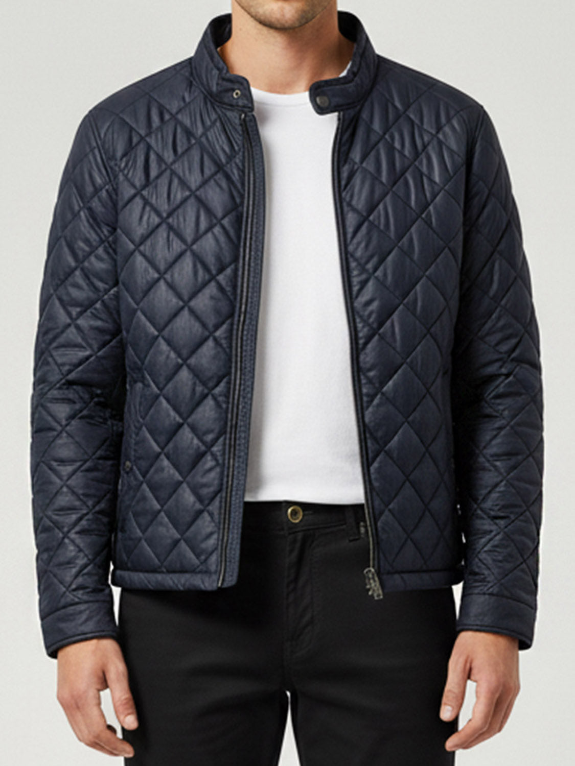Royal Blue Quilted Puffer Jacket