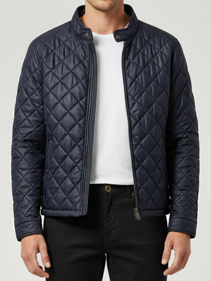 Royal Blue Quilted Puffer Jacket