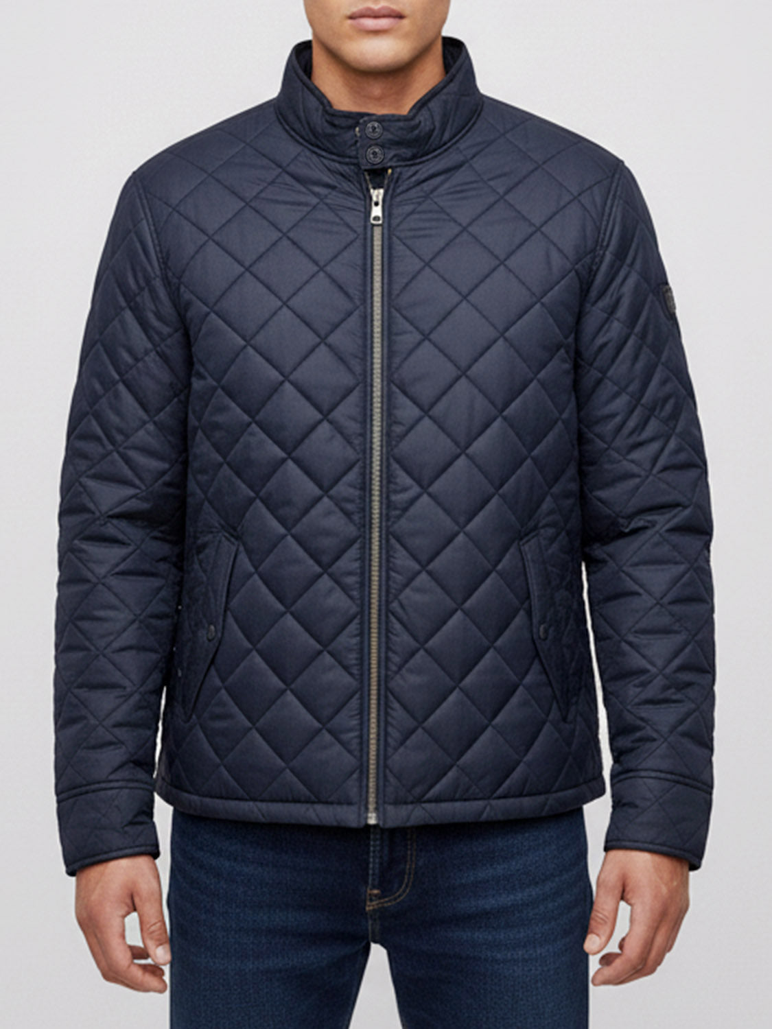 Royal Blue Quilted Puffer Jacket