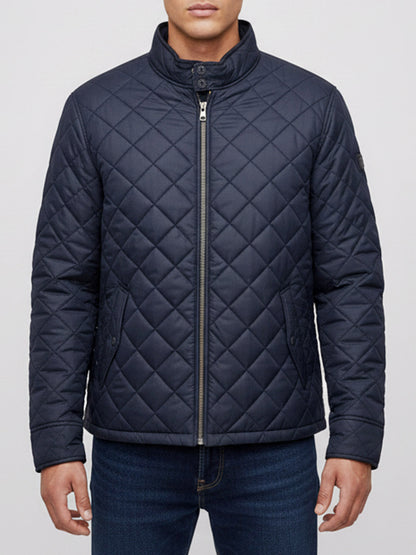 Royal Blue Quilted Puffer Jacket